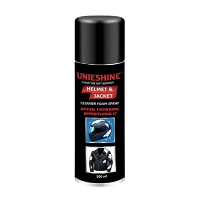 Unieshine 500 ml No-Rinse Formula Helmet & Jacket Cleaner Foam Spray