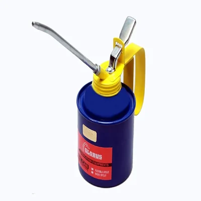 GLOBUS 1 Pint 500ml Blue/Multicolour Steel Oil Can with Fix Spout (327)