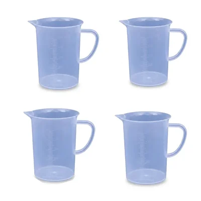 VVS 500ml Polypropylene Measuring Jug Handle Pour Spout Container(Pack-4)