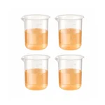Labxprt 500ml Pack of 4 Lab Measuring Beaker Polypropylene Embossed Scale