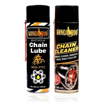 Kangaroo 500ml PTFE Bicycle Chain Lube Cleaner Dry Finish All Weather BCL-CC-500 ML