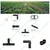500 Pcs of Drip Irrigation Kit, 1/2 inch Tubing Set Accessories (Tees, Couplings, Elbows, End Cap)