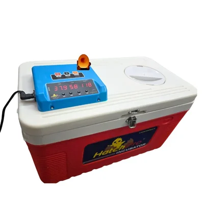 50 Eggs Incubator With Single Automatic Turning Tray with Temperature and Humidity Controller with Egg Candler