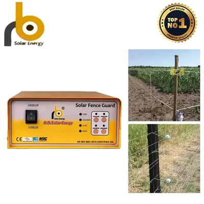 RB Solar 10 KV 50 Acre Solar Zatka Machine Auto Power Cut (1 Year Warranty) with Programable Switch and Accessories