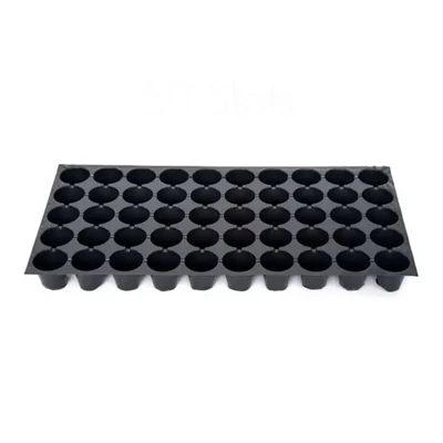 High Quality 50 Cavities (Round Shape) Plastic Seedling Tray for Multiple Uses in Nursery and Garden (Pack of 100)