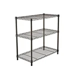 Rackwell 48 x 30 x 15 Inches 3-Shelves Mild Steel Black Coated Boltless Rack For Multipurpose Uses