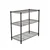 Rackwell 48 x 30 x 15 Inches 3-Shelves Mild Steel Black Coated Boltless Rack For Multipurpose Uses