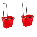Premium Quality 50 kg Plastic Basket Shopping Trolley