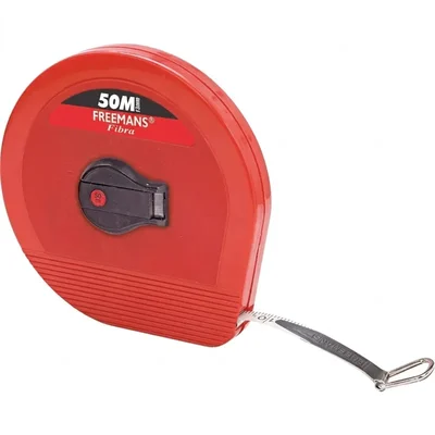 Freemans 50m Heavy Duty Fiberglass Measuring Tape FB50 Non Conductive Rub Resistant Field Survey Scale