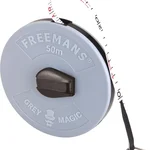 Freemans Grey Magic 50m Fiberglass Measuring Tape Non Conductive Weather Resistant ABS Case FM50