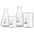 Bello (2pcs x 250ml), (2pcs x 50ml) Beakers and Conical Flasks with Graduation Marks, 3.3 Borosilicate Glass Material