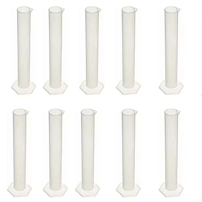 WKM 12pcs X 50ml Measuring Cylinder, Polypropylene Material