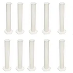 WKM 12pcs X 50ml Measuring Cylinder, Polypropylene Material
