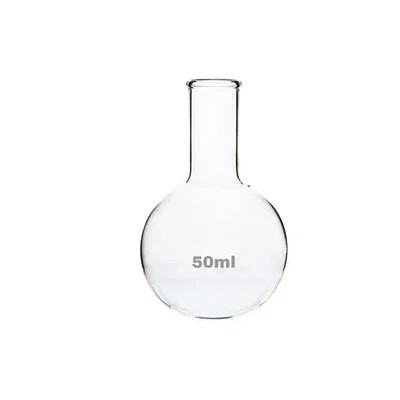 Cometek 50ml Laboratory Boiling Round Bottom Narrow Neck Borosilicate Glass Flask