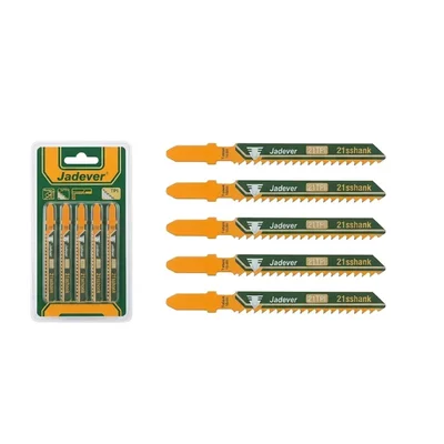 Jadever 50mm 21TPI HSS Milled Wavy Set 5 Pcs Jig Saw Blade For Metal JDJB118A