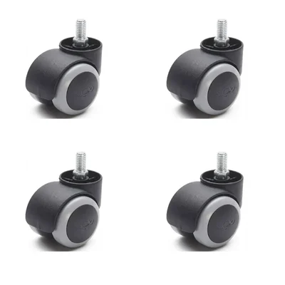 Heavy Duty 2 inch / 50 mm Pack of 4 Thread Type Nylon and PU Caster Wheel