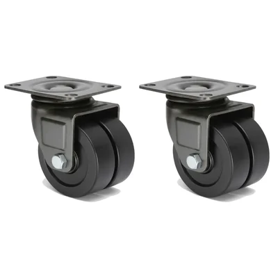 Heavy Duty 180 kg Load Capacity 2 pcs 2 inch (50 mm) Swivel Type Derlin Bearing Nylon Caster Wheel