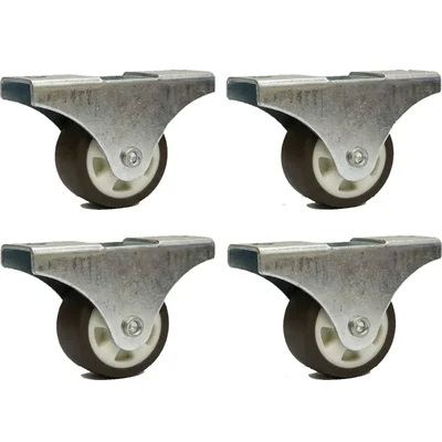Heavy Duty 2 inch / 50 mm Pack of 4 Plain Bore Bearing TPR Caster Wheel