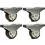 Heavy Duty 2 inch / 50 mm Pack of 4 Plain Bore Bearing TPR Caster Wheel