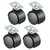 Prakash Office Chair Wheel Heavy Duty Castor Plate Type Revolving Chair Wheels - Wheels Set of 4 pcs