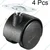 Prakash Office Chair Wheel Heavy Duty Castor Plate Type Revolving Chair Wheels - Wheels Set of 4 pcs