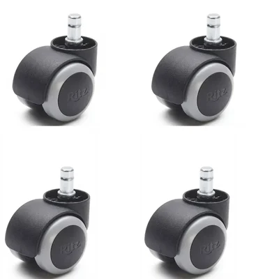 Heavy Duty 2 inch / 50 mm Pack of 4 Stem Type Nylon and PU Caster Wheel