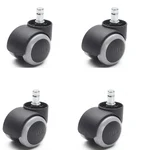 Heavy Duty 2 inch / 50 mm Pack of 4 Stem Type Nylon and PU Caster Wheel