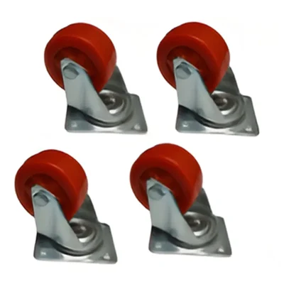 Prakash Pack Of 4  Multicolour 50 mm Swivel Type Caster Wheel