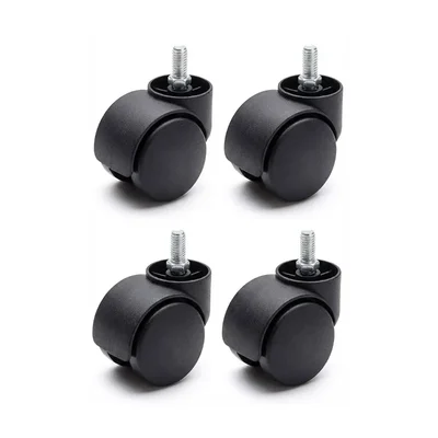 Heavy Duty 50 mm (2 inch) Pack of 4 Thread Type Nylon Caster Wheel