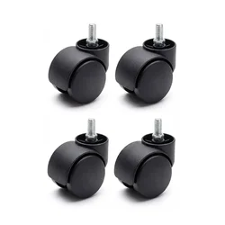 Heavy Duty 50 mm (2 inch) Pack of 4 Thread Type Nylon Caster Wheel