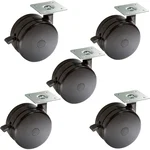 Premium Quality 2 Inch Plate type Castor Wheel With Plate and Break (Pack of 5 pcs)