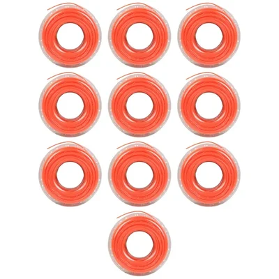 Premium Quality 3mm, 50 Meters Square Nylon Rope for Tap & Go Suitable for All Types of Petrol Brush Cutter(Quantity-10 Pieces)
