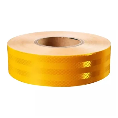 High Intensity Yellow Reflective Tape 50.8 mm x 50 m Heavy Duty Visibility Strip for Industrial Use