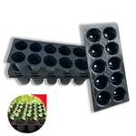 Siddhi 10 Cavities (Round Shape) Reusable Plastic Seedling Tray for Nursery and Gardening (Pack of 50 pieces)