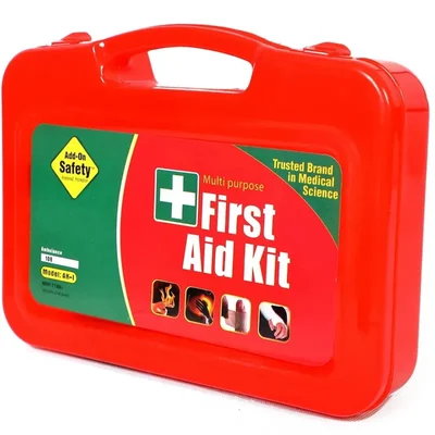 Premium Quality Add-on Safety First Aid Kit (with all the items inside) - AK-I - Red