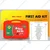 Premium Quality Add-on Safety First Aid Kit (with all the items inside) - AK-I - Red