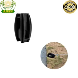 Agriansh Black Plastic Corner Insulator used for Solar Zatka Machine Fencing (Pack of 50)
