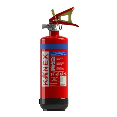 KANEX 2 Kg ABC MAP-50% Dry Powder Stored Pressure Fire Extinguisher EPDM Hose Brass Valve