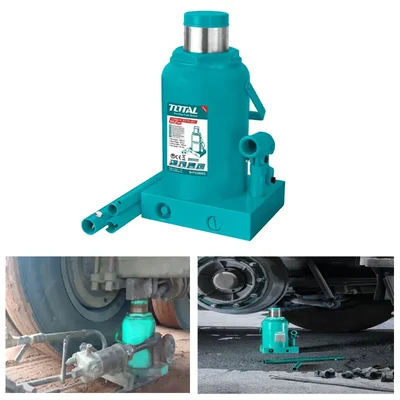 Total 50 Ton Hydraulic Bottle Jack for Truck, Industrial equipment, Dumper - 480 mm Max. lifting Height, THT109502