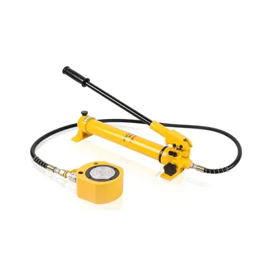 Nutronics 50 Ton 16mm Stroke Ultra-Thin Hydraulic Cylinder Jack Ram with Hand Pump