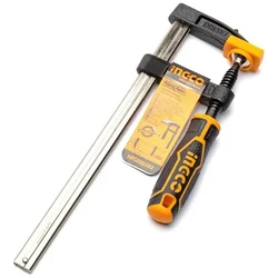 INGCO 50x200mm F Clamp with Plastic Handle, 170Kg Max Clamp Force (HFC020502)
