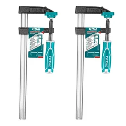 Total 50x250 mm F-Clamp with 170Kg Max Clamp Force (THT1320503) Pack of  2