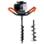 Gramstrong 52-cc 2-stroke Earth Auger / Post hole digger Engine with 4 & 8 inch Drill Bit 