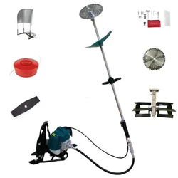 GRAMSTRONG 2 Stroke 52 CC Backpack Grass Cutting Machine With Wave Tiller and Multi Attachment