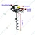 Kisankraft KK-PPDE-52, 2-stroke, 52 cc Earth Auger / Post hole digger with 8 inch Auger Bit