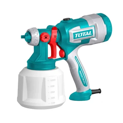 TOTAL 530W Electric Spray Gun with Dust Blower Nozzle & Adjustable Spray Amplitude 1000ml TT4506