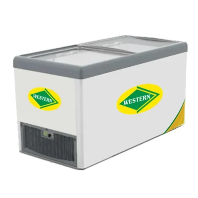 WESTERN F550GL25 Sliding Glass Top 536L Showcase Freezer for Ice Cream Parlour and Supermarkets