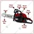 Falcon 54-cc Petrol Operated Chainsaw with 20 inch Guide Bar | FCS 540