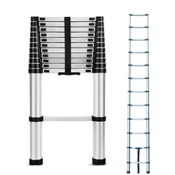 Heavy Duty 12 Steps (17 Feet/5.18 Meter) Single Side Aluminium Telescopic Ladder 