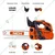 NCH H2600, 25-cc Petrol Chainsaw Machine with 12 inch Guide Bar | 0.9 kw, 2-stroke Engine